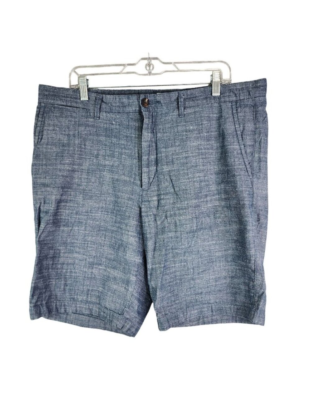 Mens Goodfellow Heather Blue Linden Shorts Flat Front 11.5" Inseam Size 38